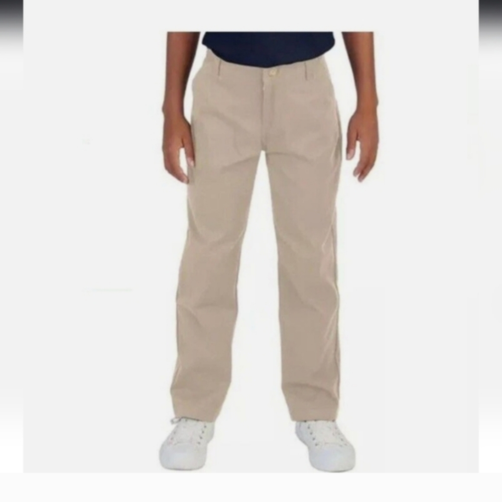 French Toast Boys Uniform Straight Fit Adjustable Waist Pants 2 PK (KHAKI 5) Nwt